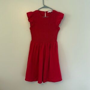English Factory Puff Sleeve Ruffled Smocked Dress Size Small